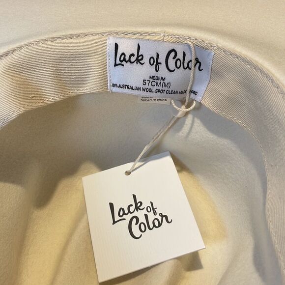 BHLDN x Lack of Color Montana Ivory Wide Brim Felt Hat Sz Medium NWT - Picture 7 of 8